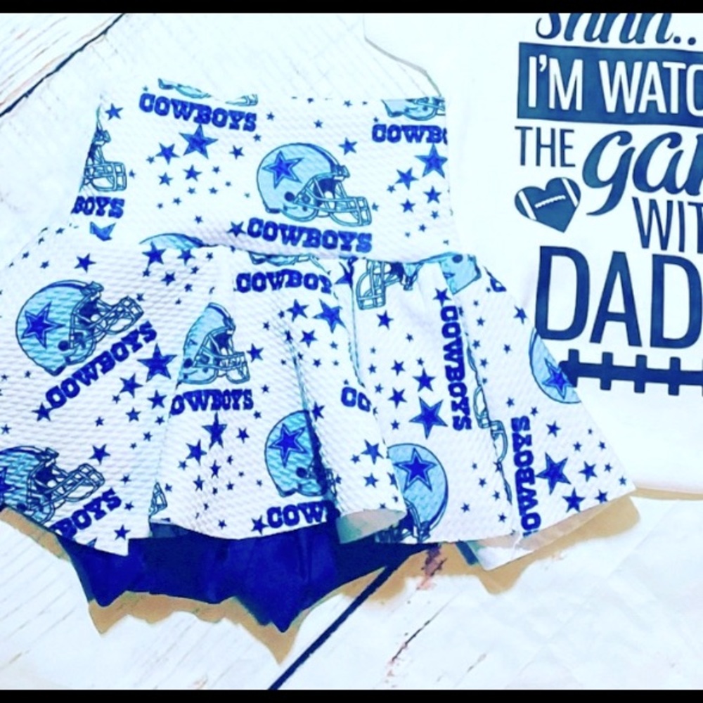 Handmade baby Skort only Dallas  cowboys